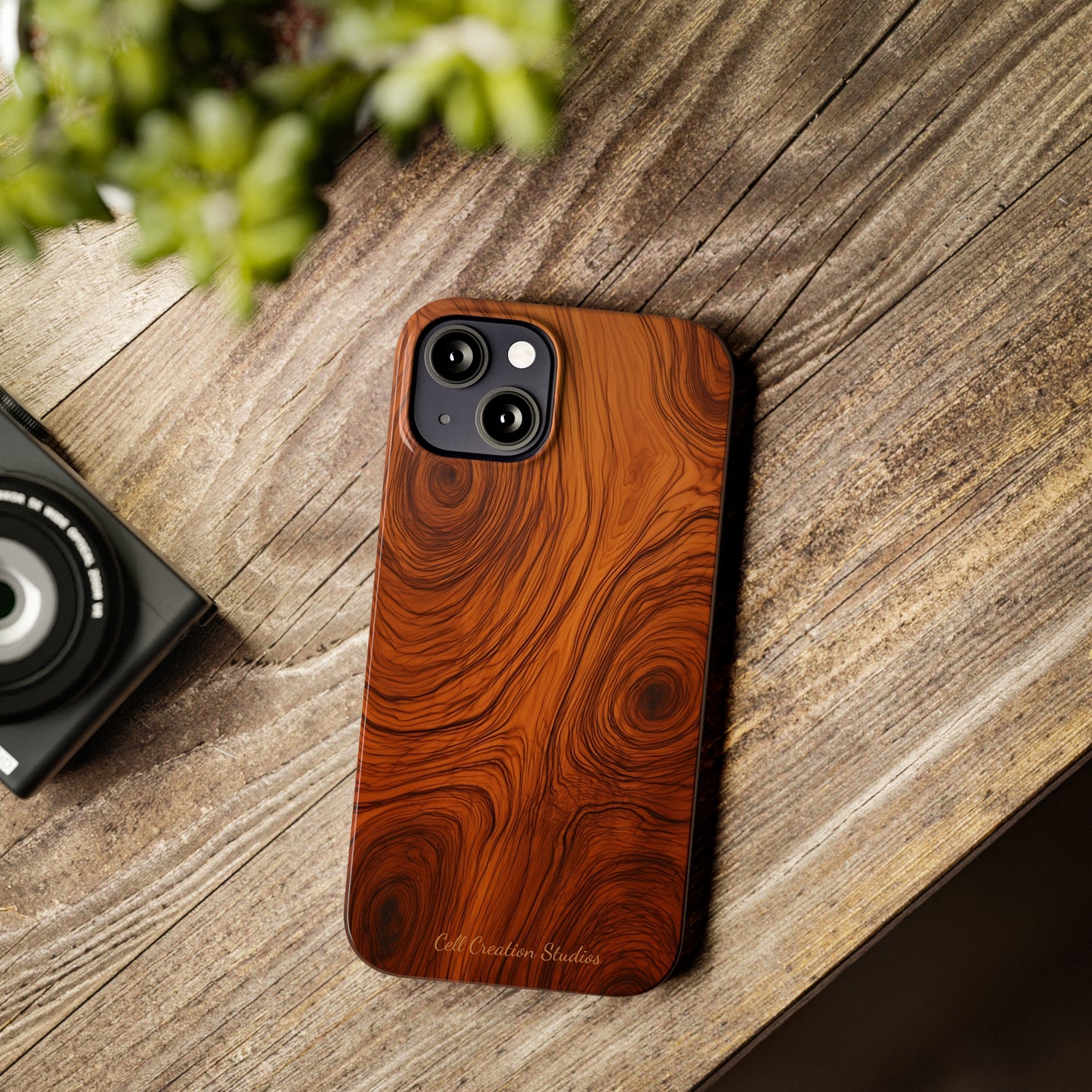 Introducing the "Natural Woodgrain" Cell Phone Case – Embrace Organic Beauty with Wood Pattern Design -Slim Phone Cases