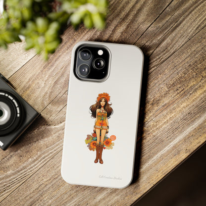 Introducing the "Groovy Hippie Chick" Cell Phone Case – Peace, Love, and Retro Style -Tough Phone Cases