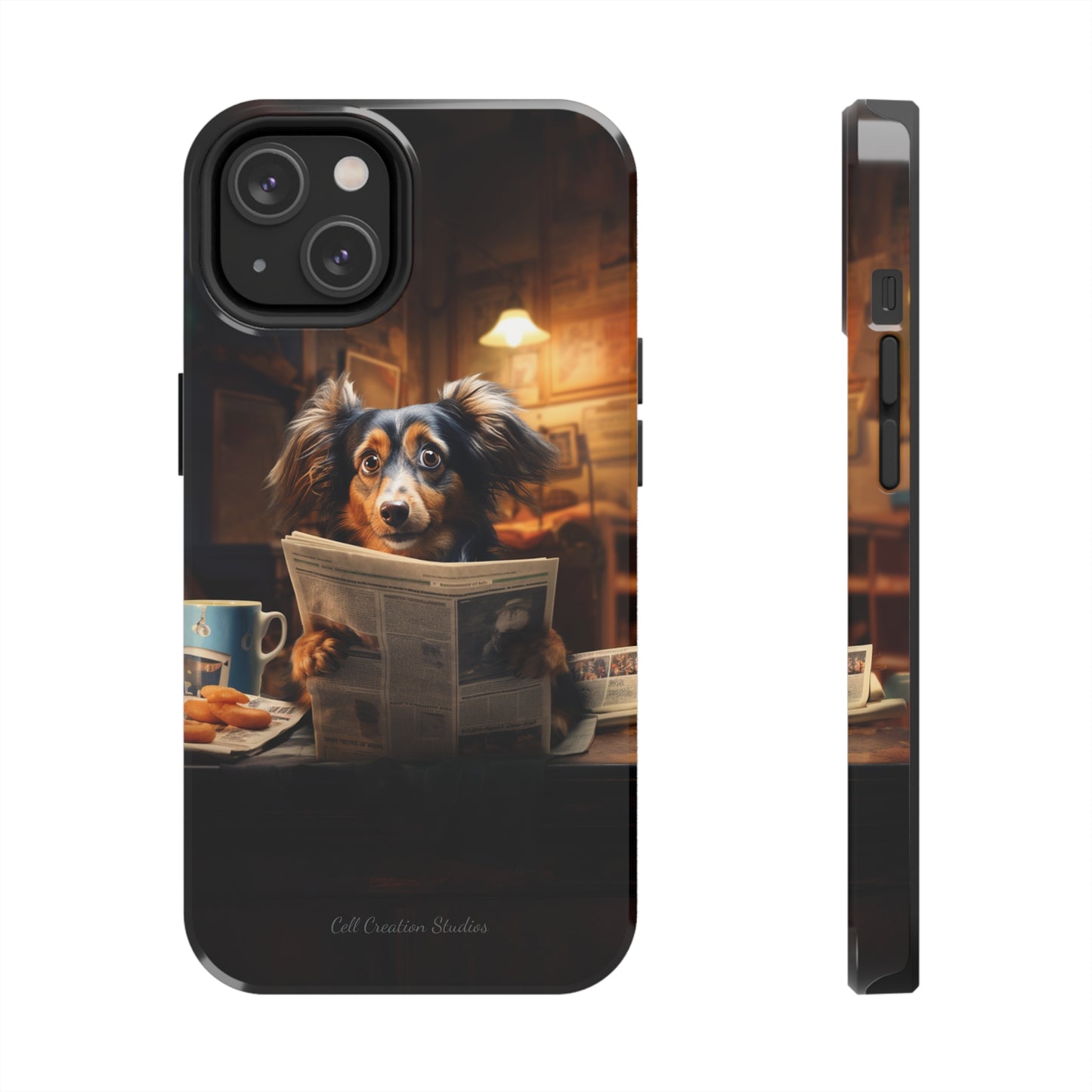 Introducing the "Pup's Perusal" Cell Phone Case – Unleash Heartwarming Humor -Tough Phone Cases