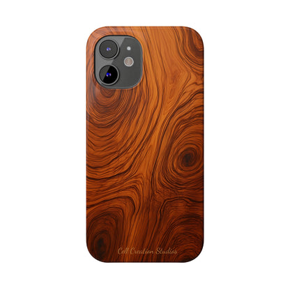 Introducing the "Natural Woodgrain" Cell Phone Case – Embrace Organic Beauty with Wood Pattern Design -Slim Phone Cases