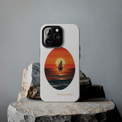 "Sailboat Sunset Serenity" -Tough iPhone Cases