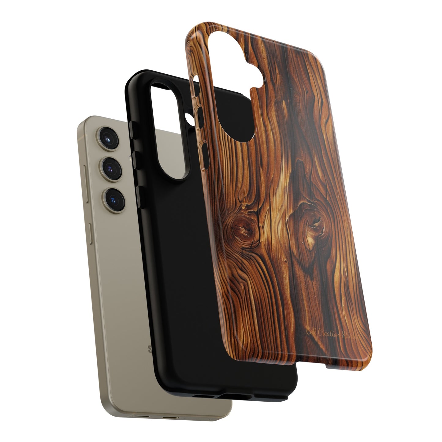 "Wood Grain Elegance" Tough Samsung Galaxy Cases