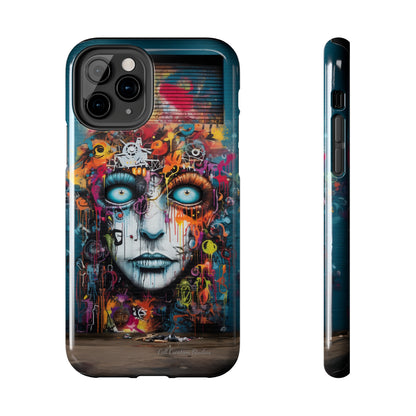 Elevate Your Style with our "Graffiti Face Concrete Wall" Phone Case -Tough Phone Cases