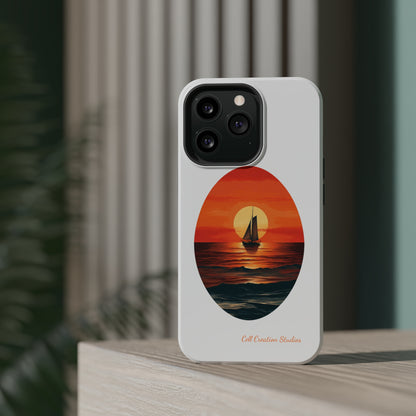 "Sailboat Sunset Serenity" -MagSafe Tough iPhone Cases