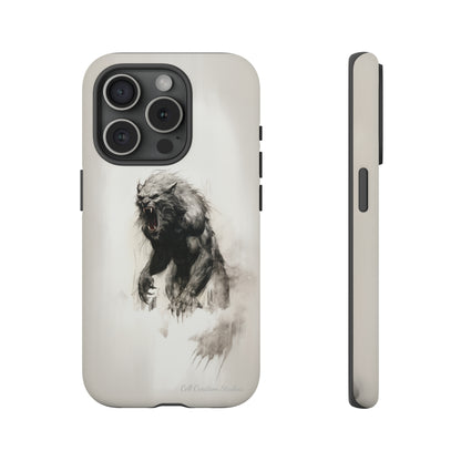 "Moonlit Shadow" Werewolf Sketch Cell Phone Case -Tough Cases