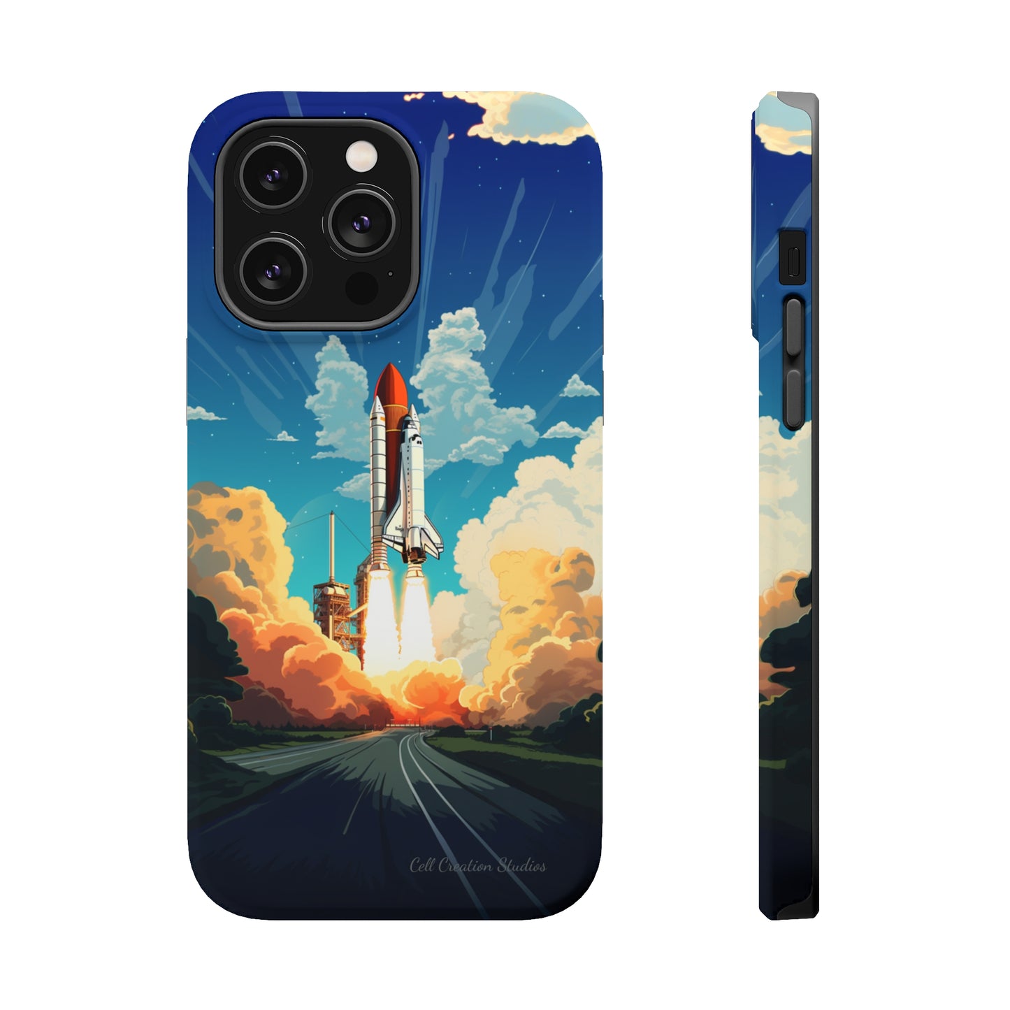 Introducing the "NASA Space Shuttle Launch" Cell Phone Case - Elevate Your Style to New Heights -MagSafe Tough Cases