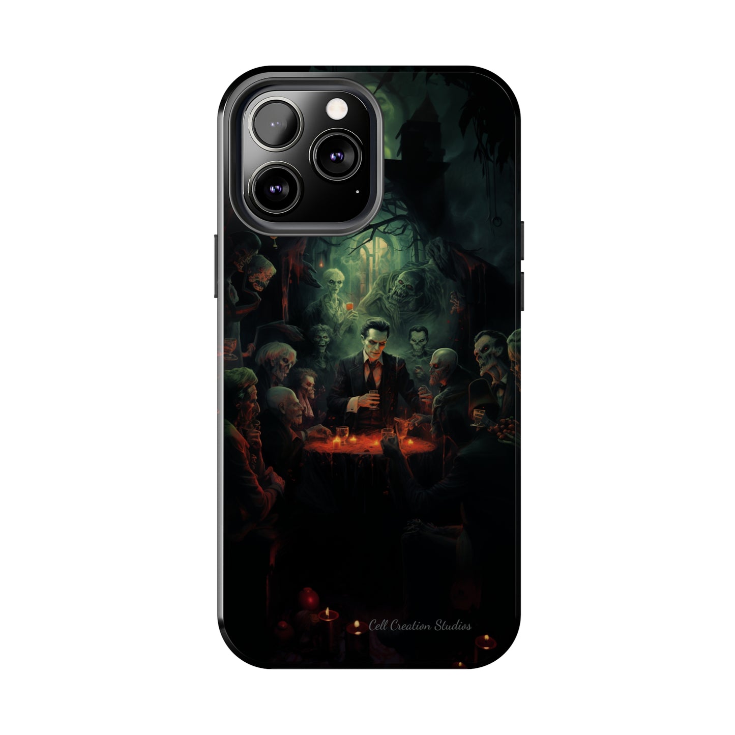 Introducing the "Ghoulish Gala" Cell Phone Case – Dracula's Halloween Soiree -Tough Phone Cases