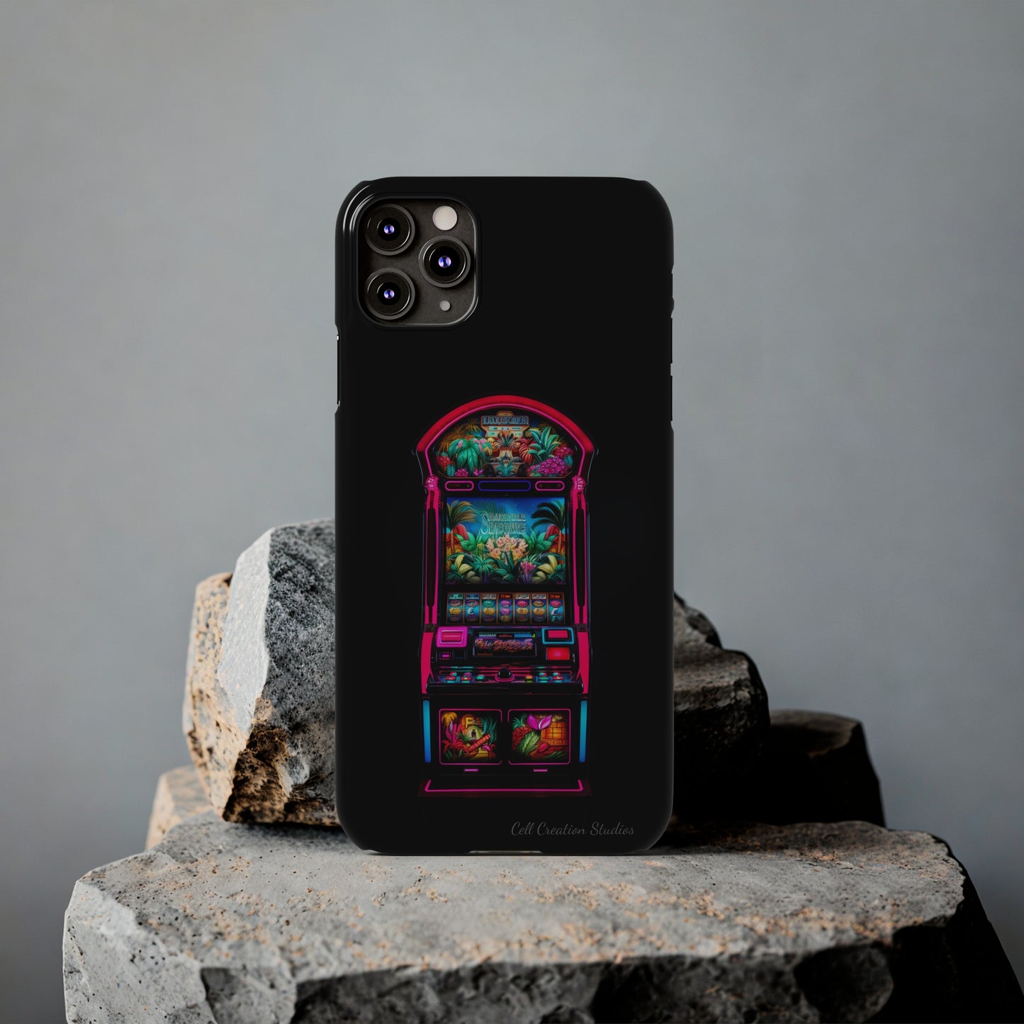 Introducing the "Vibrant Slot Frenzy" Cell Phone Case – Experience the Thrill of Colors and Luck -Slim Phone Cases