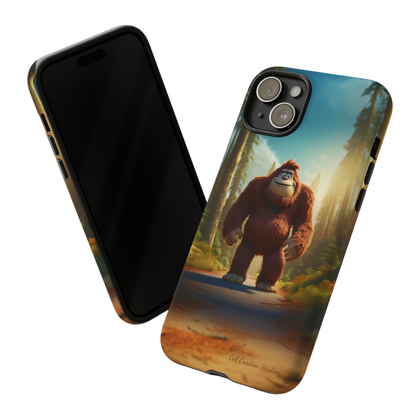 The "Trail Trekker" Bigfoot Cartoon Phone Case -Tough Cases