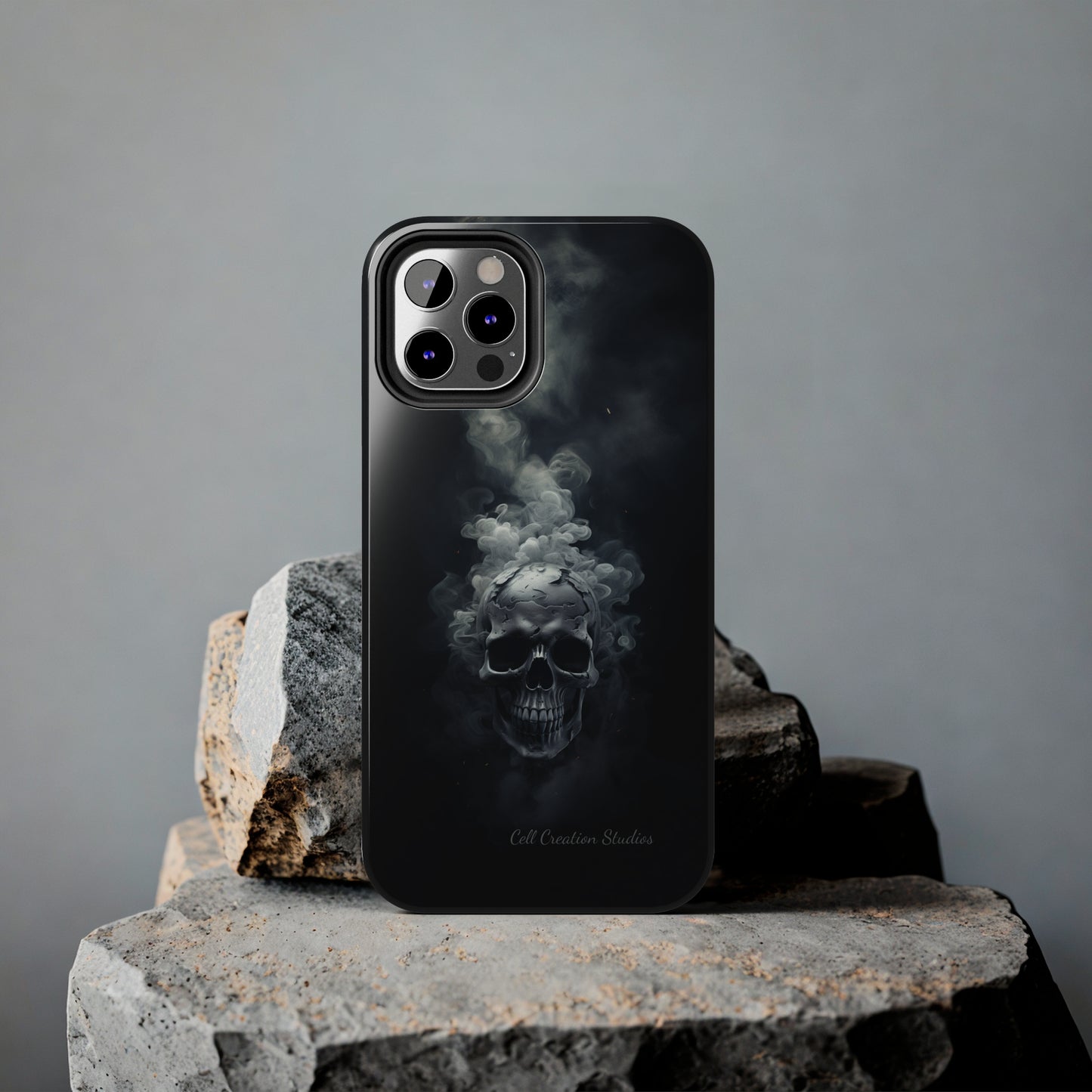 "Ethereal Skull Noir" -Tough iPhone Cases