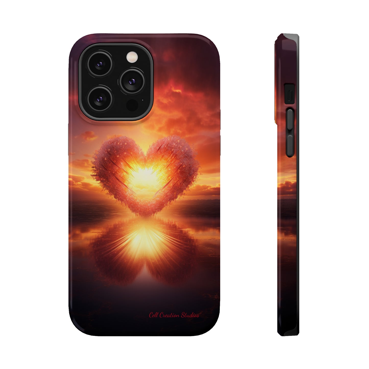 Introducing the "Sun-Kissed Heart" Cell Phone Case – Radiate Love and Light -MagSafe Tough Cases