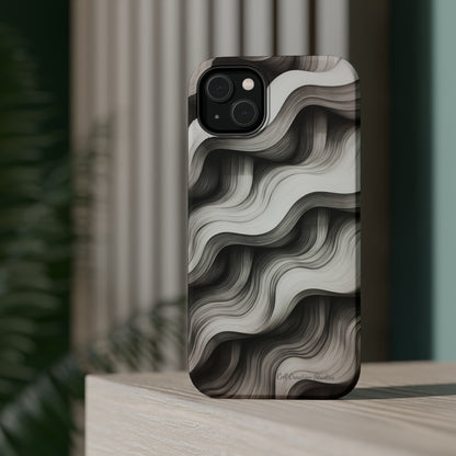 The "Geometric Waves" Cell Phone Case -MagSafe Tough Cases