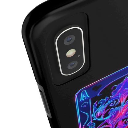 Introducing the "Neon Ace of Hearts" Cell Phone Case – Elevate Your Style with a Dazzling Card -Tough Phone Cases