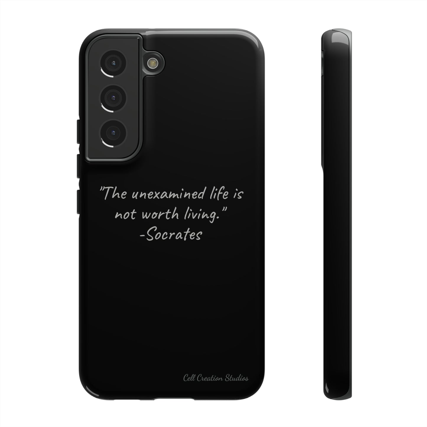 "Life's Examination" Socrates Quote Phone Case -Tough Cases