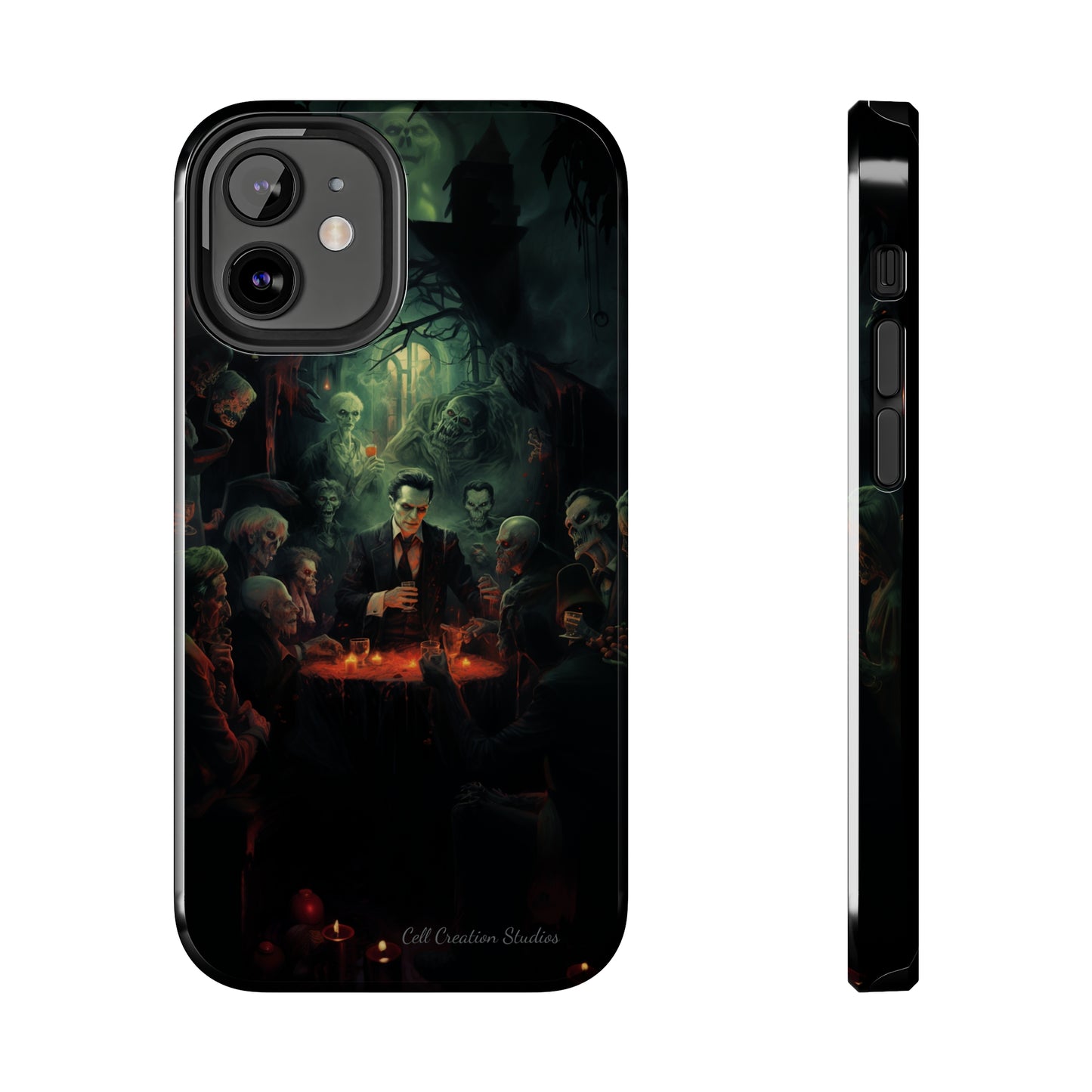 Introducing the "Ghoulish Gala" Cell Phone Case – Dracula's Halloween Soiree -Tough Phone Cases