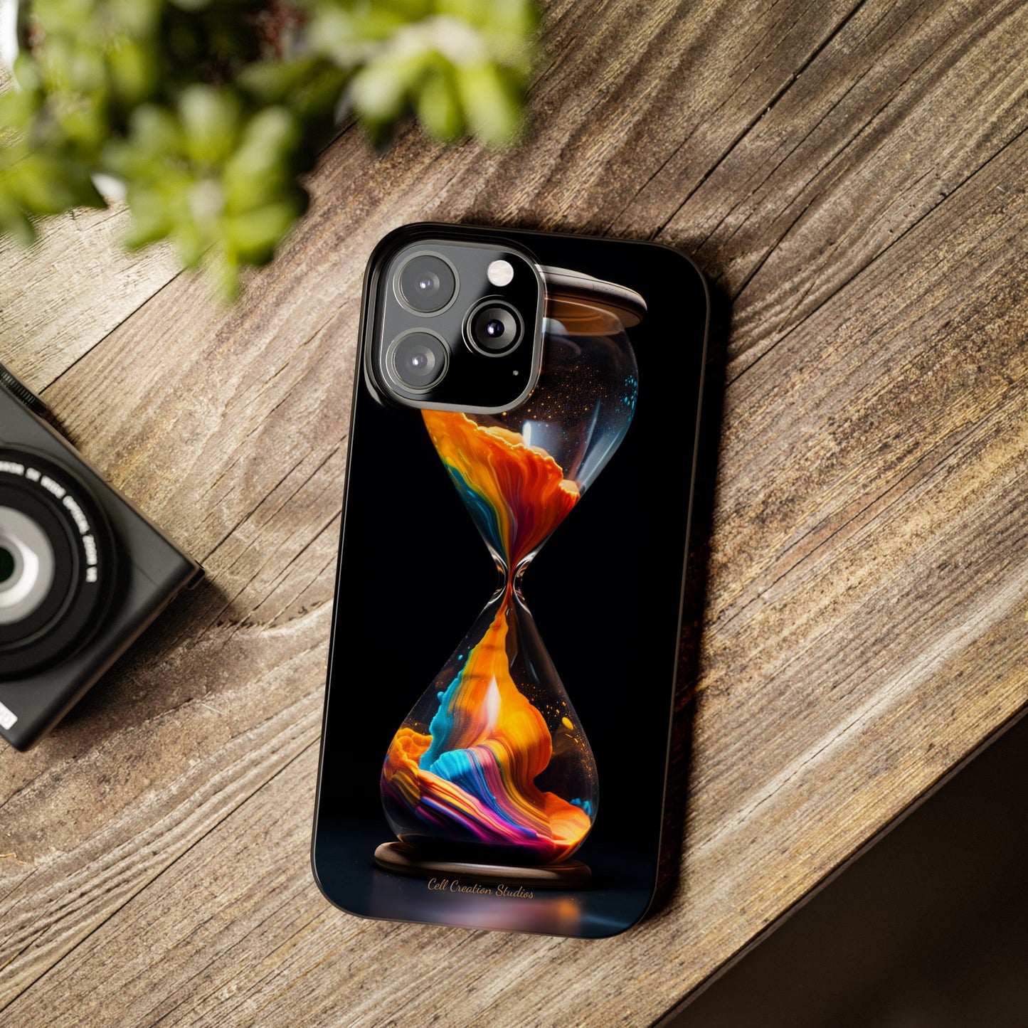 Introducing the "Vibrant Sands of Time" Cell Phone Case – Embrace the Beauty of Colorful Hourglass Design -Tough Cases