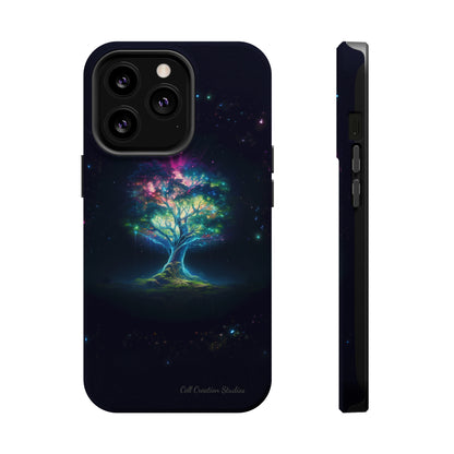 Introducing the "Holographic Tree of Life" Cell Phone Case – A Visionary Blend of Art and Technology -MagSafe Tough Cases