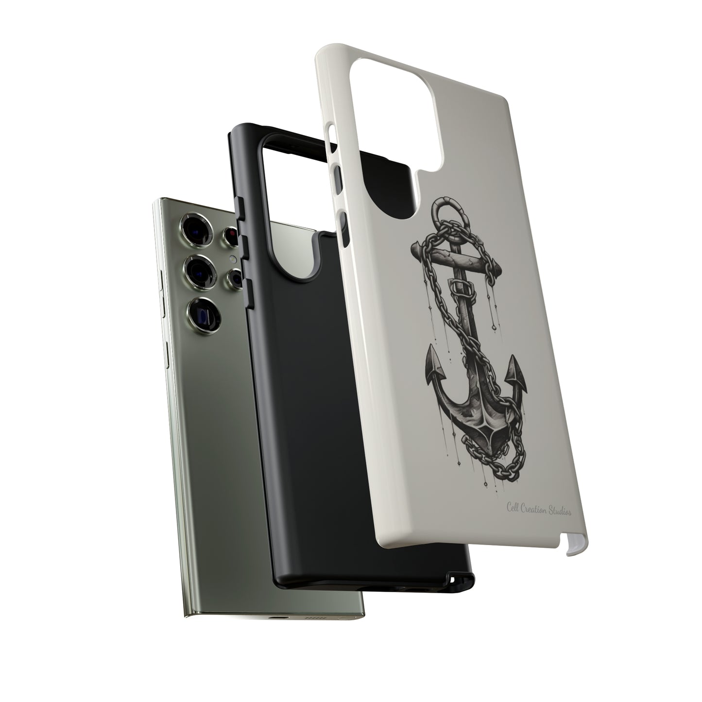 "Nautical Elegance Anchor" -Tough Samsung Phone Cases