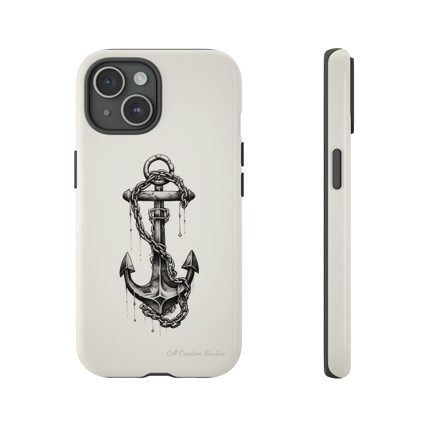 "Nautical Elegance Anchor" -Tough iPhone Cases