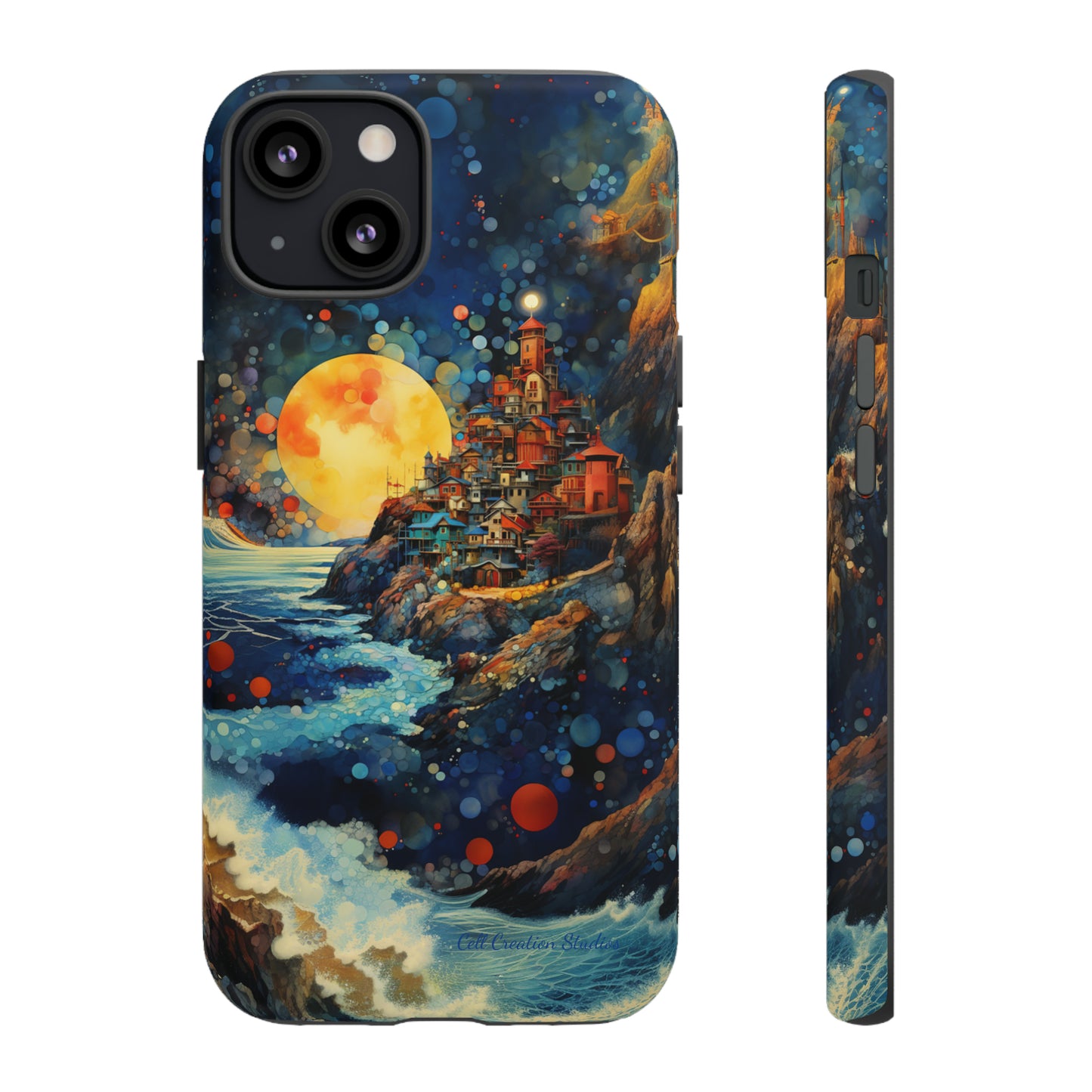 "Moonlit Coastal Vista" -Tough iPhone Cases