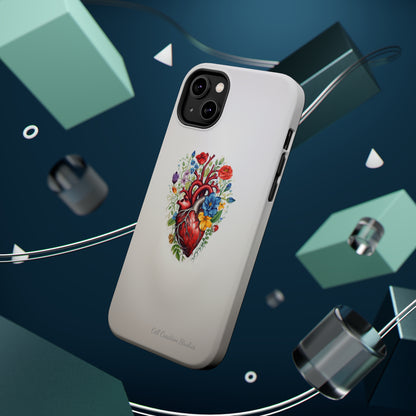 "Floral Heart Harmony" -MagSafe Tough iPhone Cases