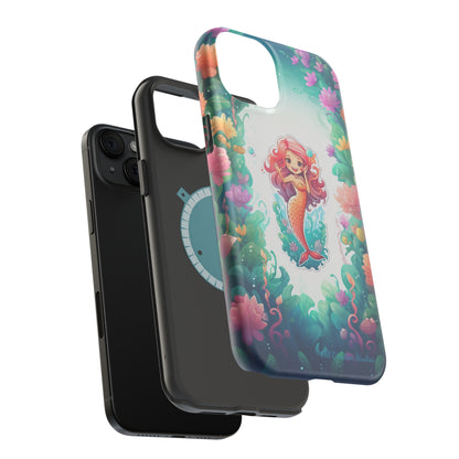 "Pink Seaflower Mermaid" -MagSafe Tough iPhone Cases