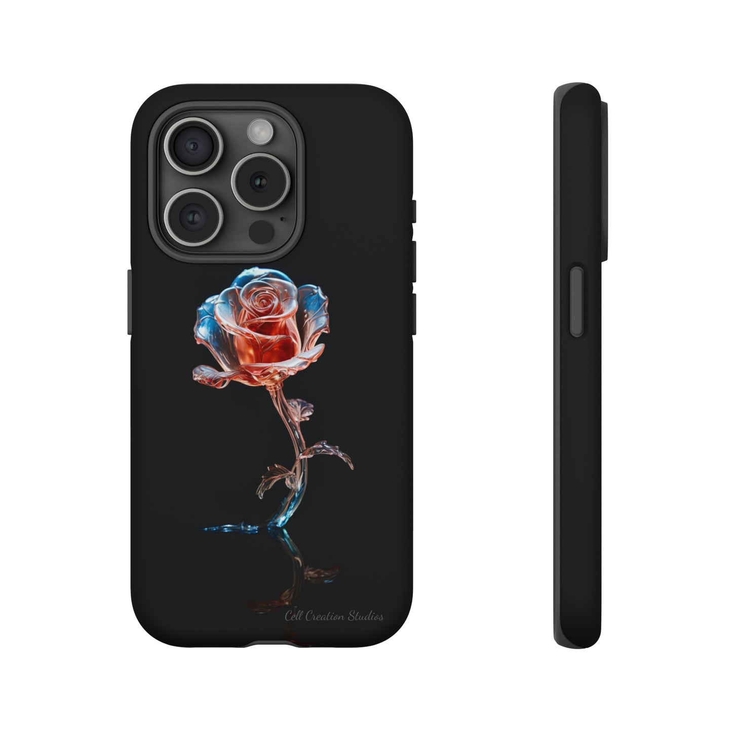 The "Glass Rose Elegance" Phone Case-Tough Cases