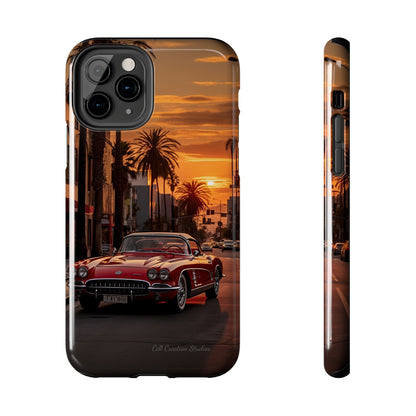 "Sunset Boulevard Classic Red Car" Cell Phone Case -Tough Phone Cases