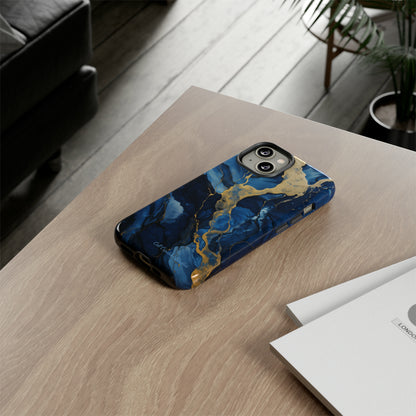 "Azure Elegance Marble" -Tough iPhone Cases