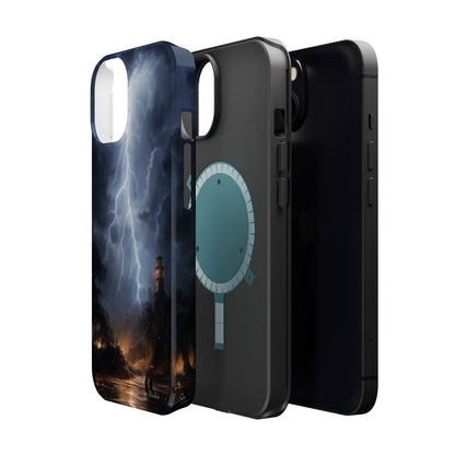 Introducing the "Electric Skies" Cell Phone Case – Unleash the Power of the Storm -MagSafe Tough Cases