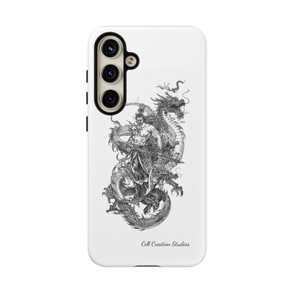 "Samurai and Dragon Sketch" -Tough Samsung Galaxy Cases