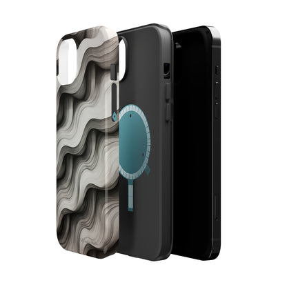 The "Geometric Waves" Cell Phone Case -MagSafe Tough Cases