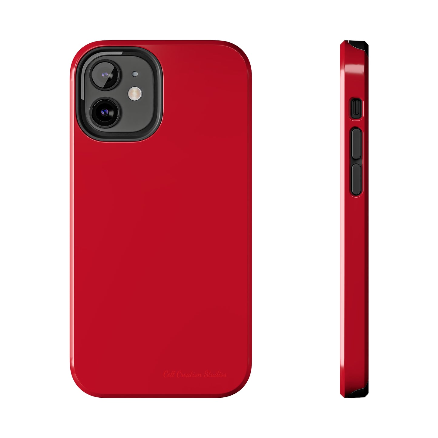 "Bold Crimson Shield" -Tough iPhone Cases