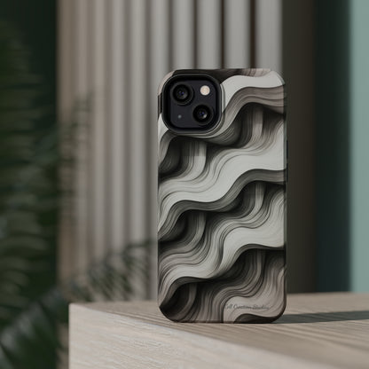 The "Geometric Waves" Cell Phone Case -MagSafe Tough Cases