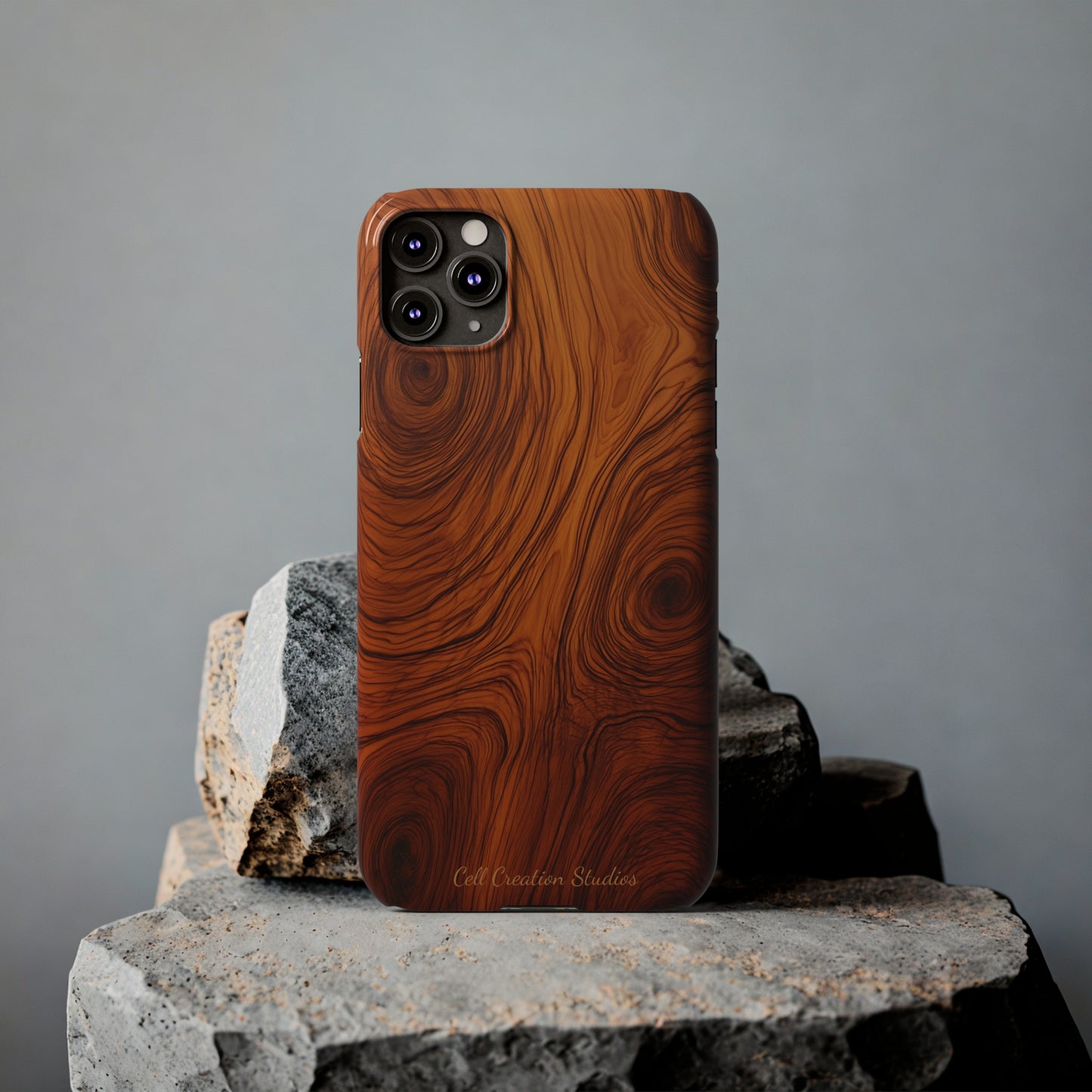 Introducing the "Natural Woodgrain" Cell Phone Case – Embrace Organic Beauty with Wood Pattern Design -Slim Phone Cases