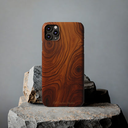 Introducing the "Natural Woodgrain" Cell Phone Case – Embrace Organic Beauty with Wood Pattern Design -Slim Phone Cases