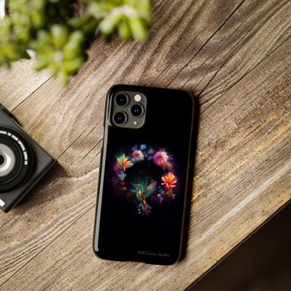 Introducing the "Floral Harmony Hummingbird" Cell Phone Case – Where Elegance Meets Nature -Slim Phone Cases