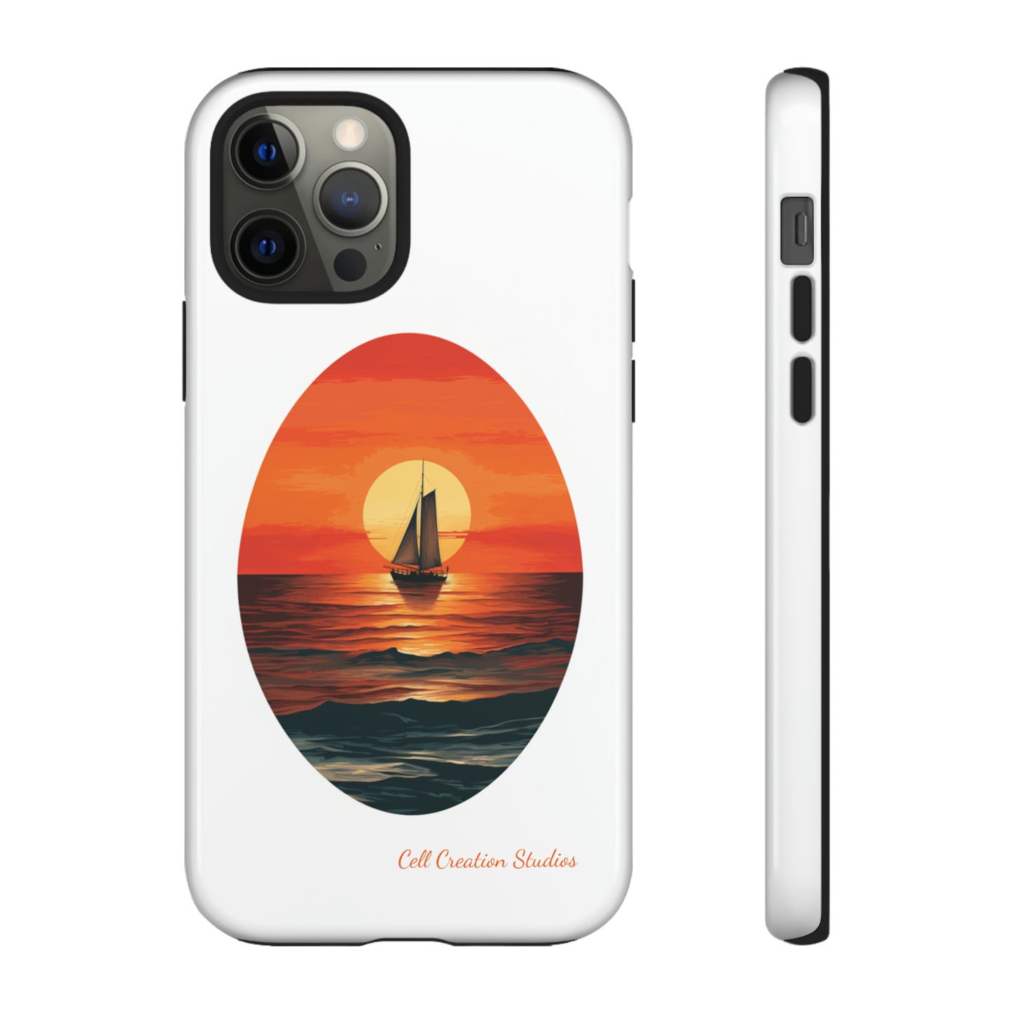 "Sailboat Sunset Serenity" -Tough iPhone Cases