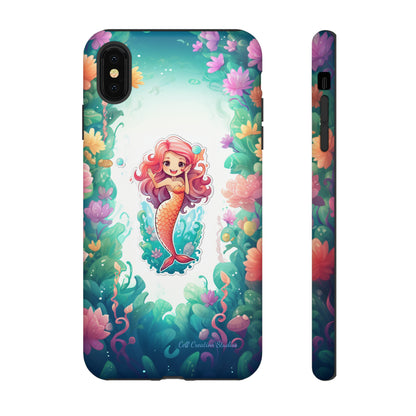 "Pink Seaflower Mermaid" -Tough iPhone Cases