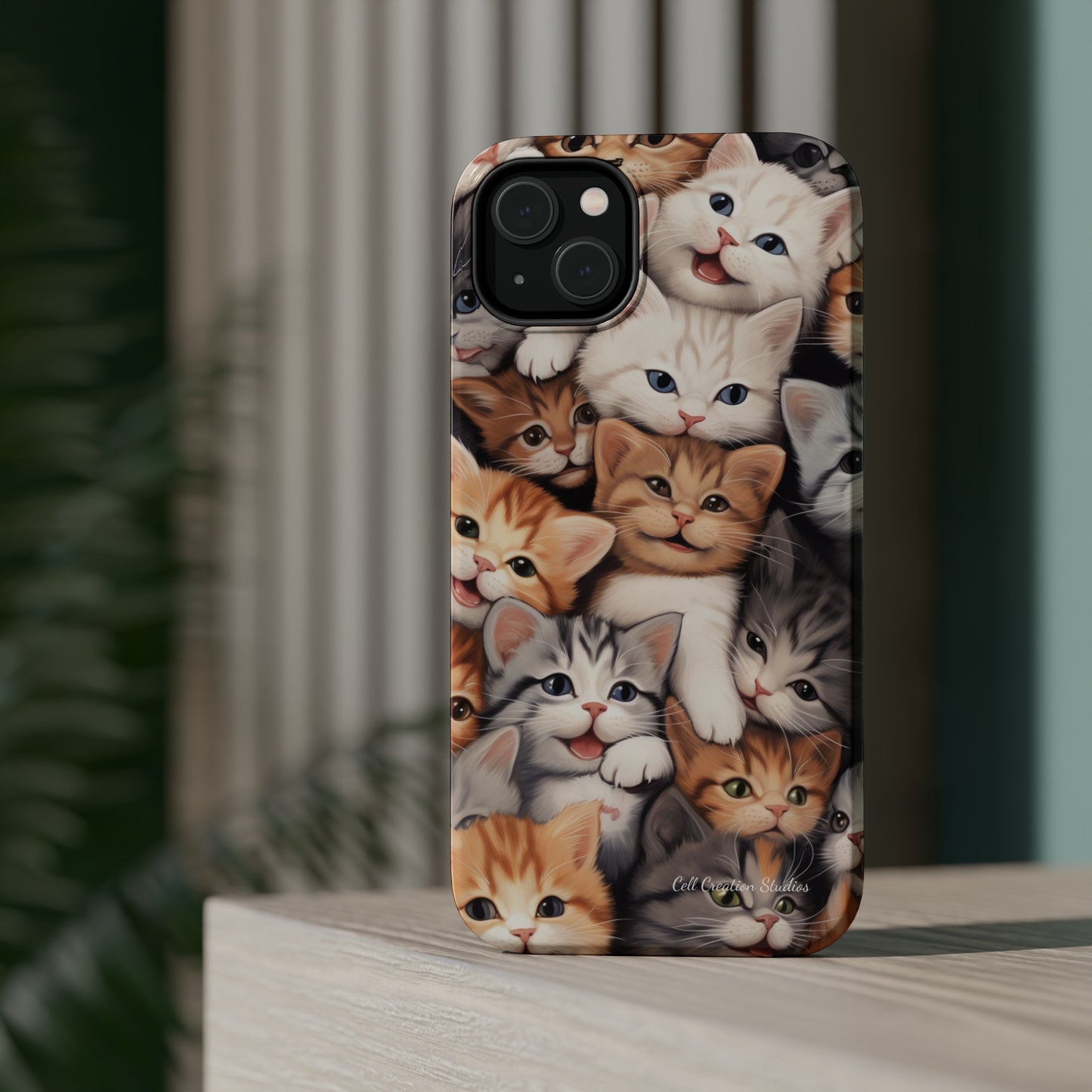 "Kitten Cuddle Haven" Phone Case -MagSafe Tough Cases