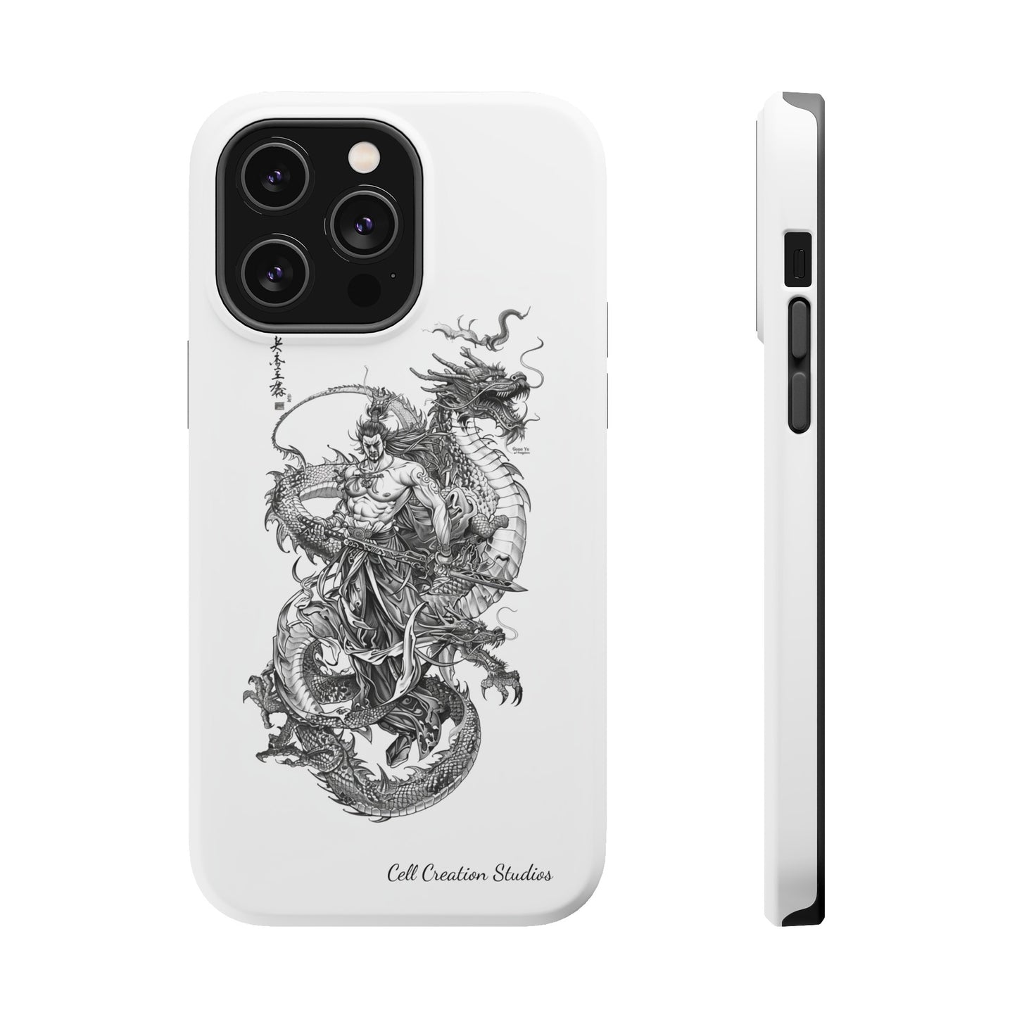 "Samurai and Dragon Sketch" -MagSafe Tough iPhone Cases