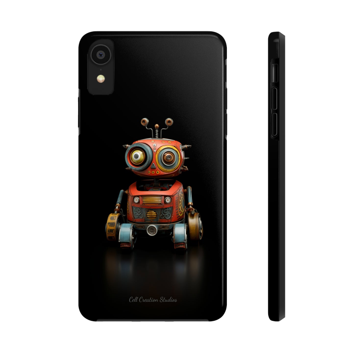 Introducing the "Toy Robot Delight" Cell Phone Case – Embrace Nostalgia with a Playful Robotic Companion! -Tough Phone Cases