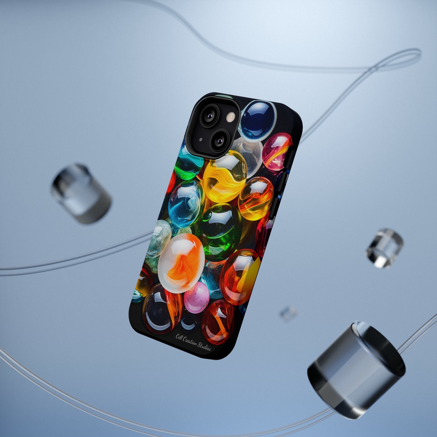 Introducing the "Vibrant Marbles Mosaic" Cell Phone Case – Carry a Kaleidoscope of Colors! -MagSafe Tough Cases