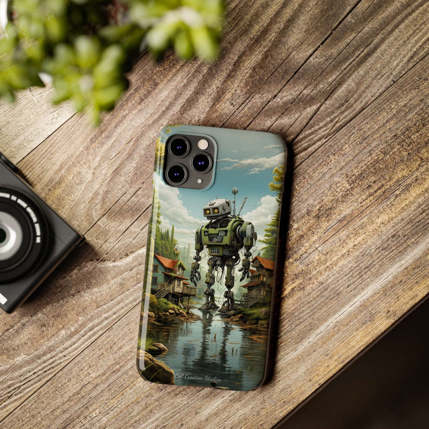 Introducing the "Robo-Rescue" Cell Phone Case – Witness a Heartwarming Scene of Robot Seeking Assistance -Slim Phone Cases