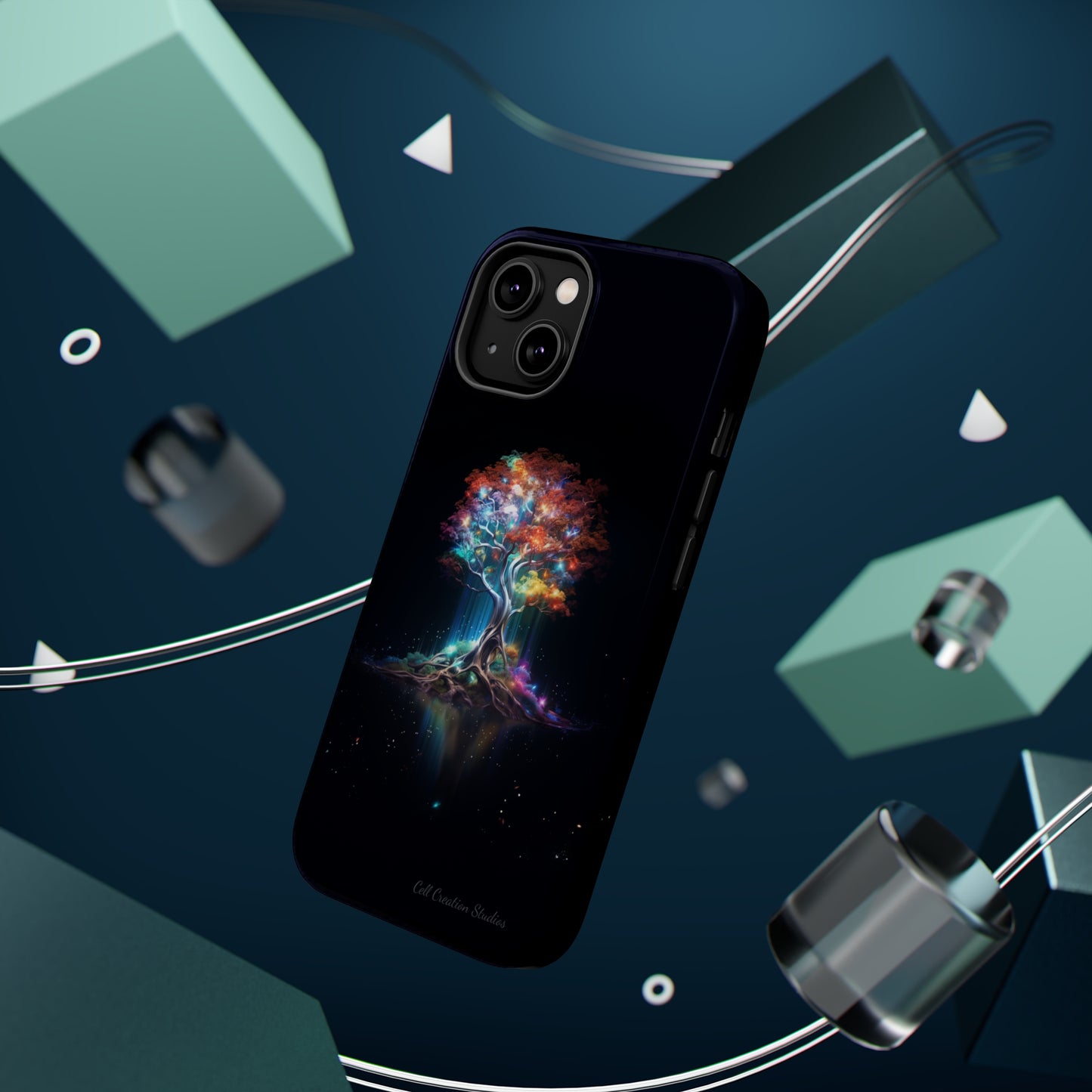 Introducing the "Vibrant Glow Tree" Cell Phone Case – Radiate Elegance with Nature's Brilliance -MagSafe Tough Cases