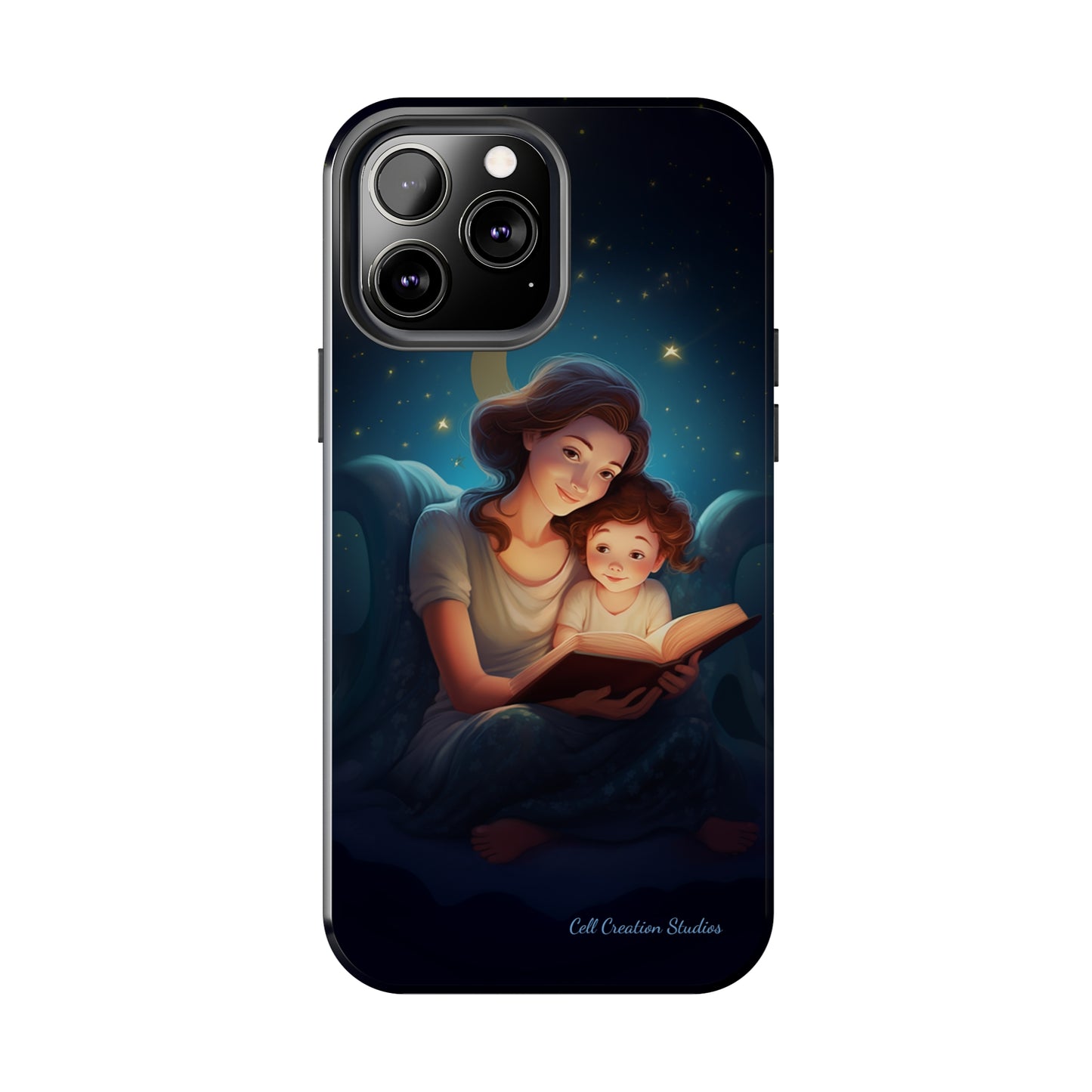 Introducing the "Bedtime Story Bliss" Cell Phone Case – Cherish Heartwarming Moments with Every Glance -Tough Phone Cases