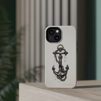 "Nautical Elegance Anchor" -MagSafe Tough iPhone Cases