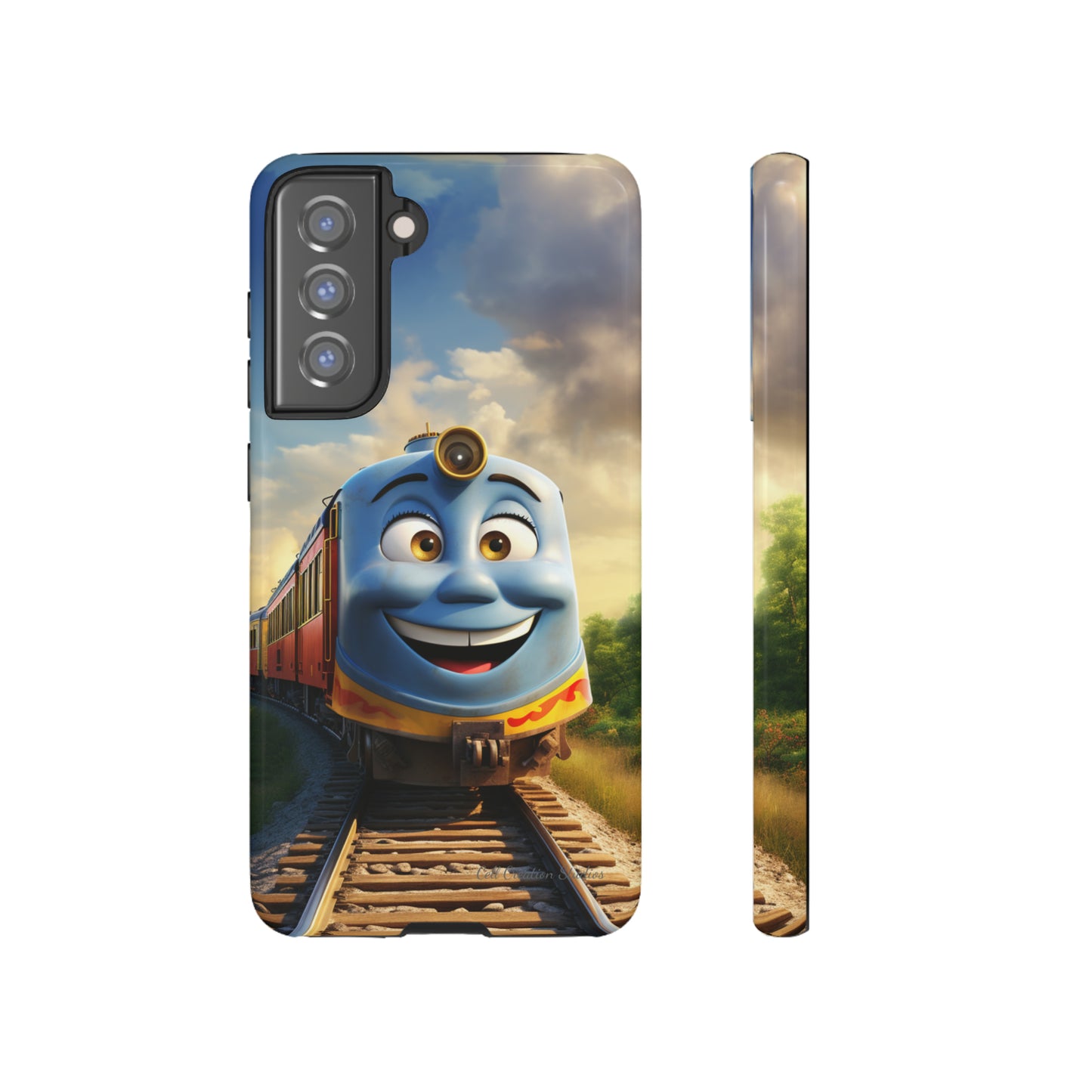 The "Smiling Blue Train" Phone Case -Tough Cases