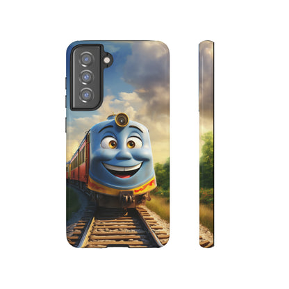 The "Smiling Blue Train" Phone Case -Tough Cases