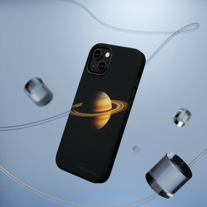 Introducing the "Saturn's Elegance" Cell Phone Case – A Cosmic Masterpiece -MagSafe Tough Cases